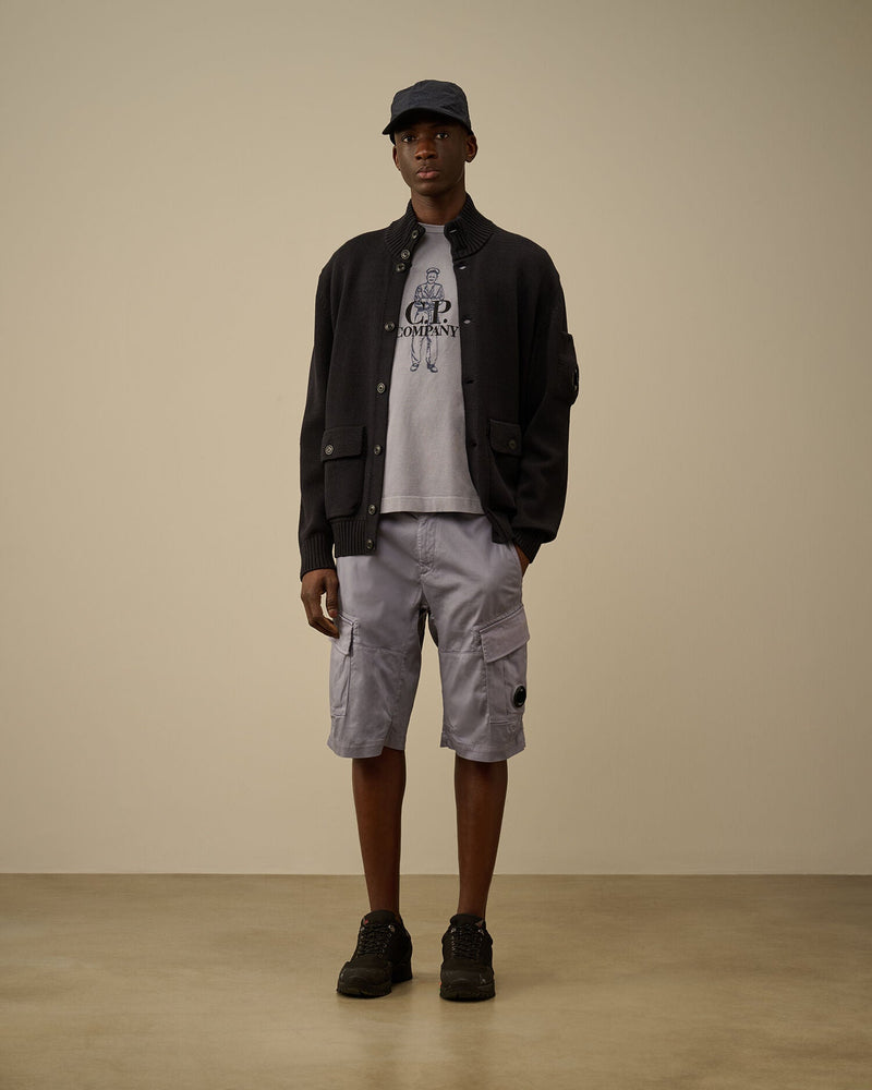 C.P Company - Short Cargo stretch sateen Lavande Violet