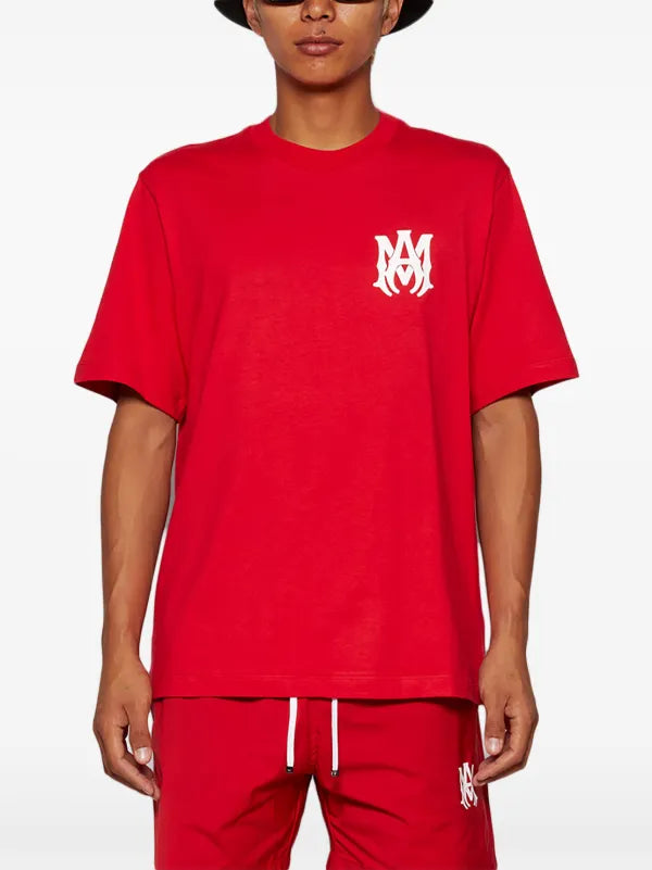 Amiri - T-shirt en coton à logo imprimé Rouge
