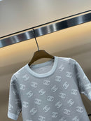 Chanel - T-shirt en coton monogramme Blanc