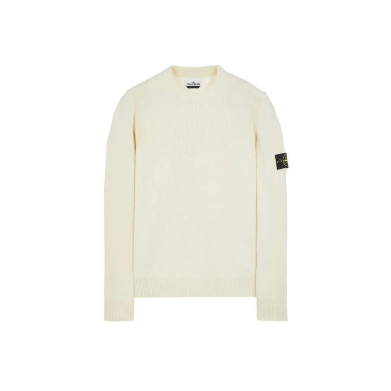 Stone Island - Pull à col rond tricot coloris naturel