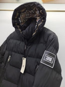 Burberry - Doudoune à capuche longue à monogramme BB Noir