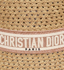 Dior - Chapeau D-Bobby à petit bord rose des vents et blanche