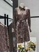 Fendi - Robe Soie Marron