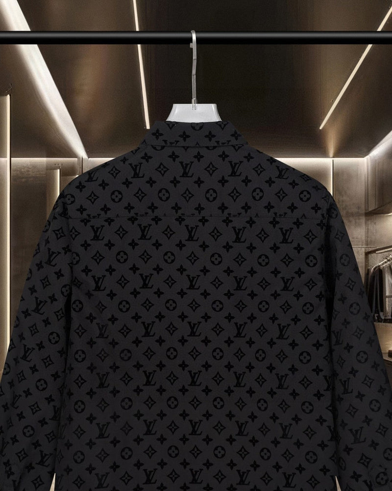 Louis Vuitton - Chemise manches longues motif intégral LV Noir