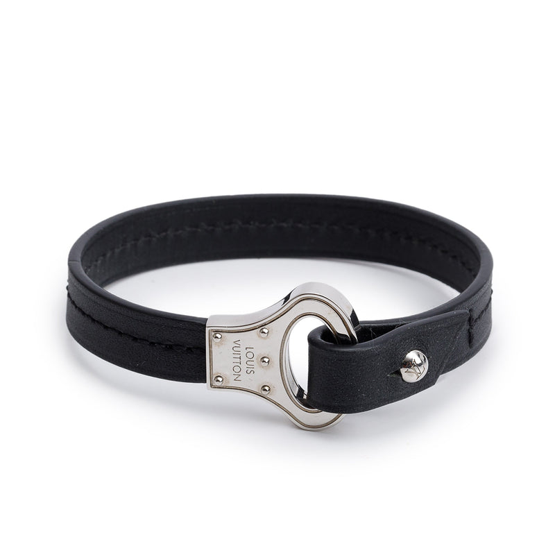 Louis Vuitton - Bracelet en cuir Noir
