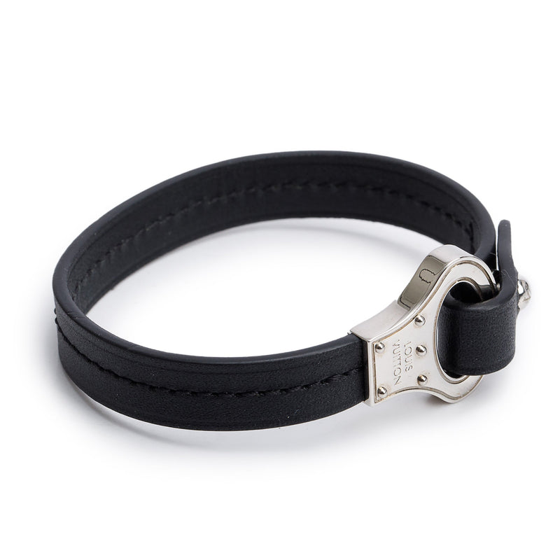 Louis Vuitton - Bracelet en cuir Noir