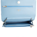 Chanel Turquoise Quilted Caviar Leather Classic Wallet on Chain w/ Box