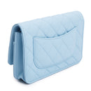 Chanel Turquoise Quilted Caviar Leather Classic Wallet on Chain w/ Box