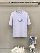 Dior - T-shirt en coton Dior Graphique Coloré Lavande