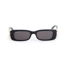 Balenciaga BB0096S Dynasty Black Acetate Rectangle Sunglasses