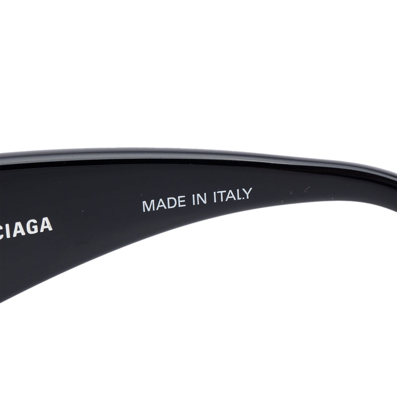 Balenciaga BB0096S Dynasty Black Acetate Rectangle Sunglasses