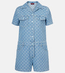 Gucci - Combi-short GG en jacquard de denim