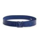 Louis Vuitton Blue Monogram Canvas LV Initiales 40 MM Reversible Belt, Size 90 36 w/ Box)