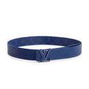 Louis Vuitton Blue Monogram Canvas LV Initiales 40 MM Reversible Belt, Size 90 36 w/ Box)