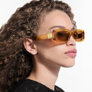 Louis Vuitton - Lunettes de soleil cat eye S-Lock Jaune Ambre