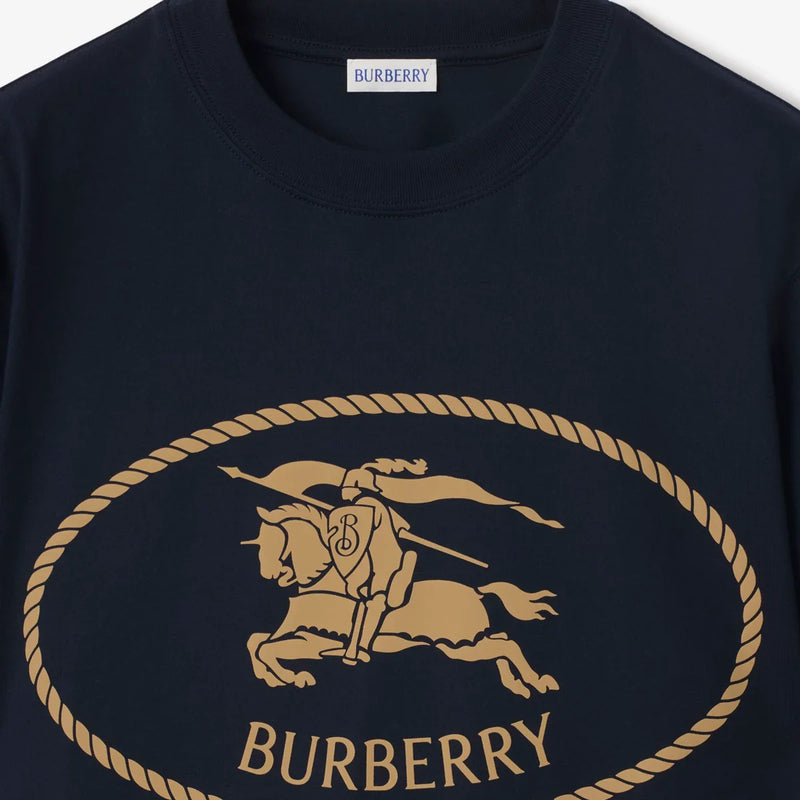 Burberry - T-shirt en coton Knight Marine