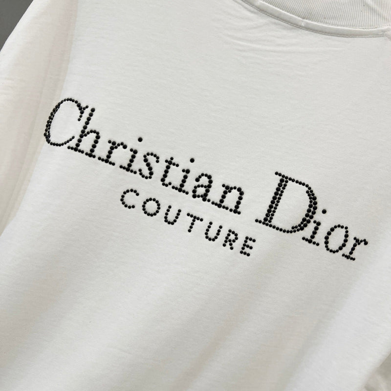 Dior - T-shirt en coton Dior Signature Blanc