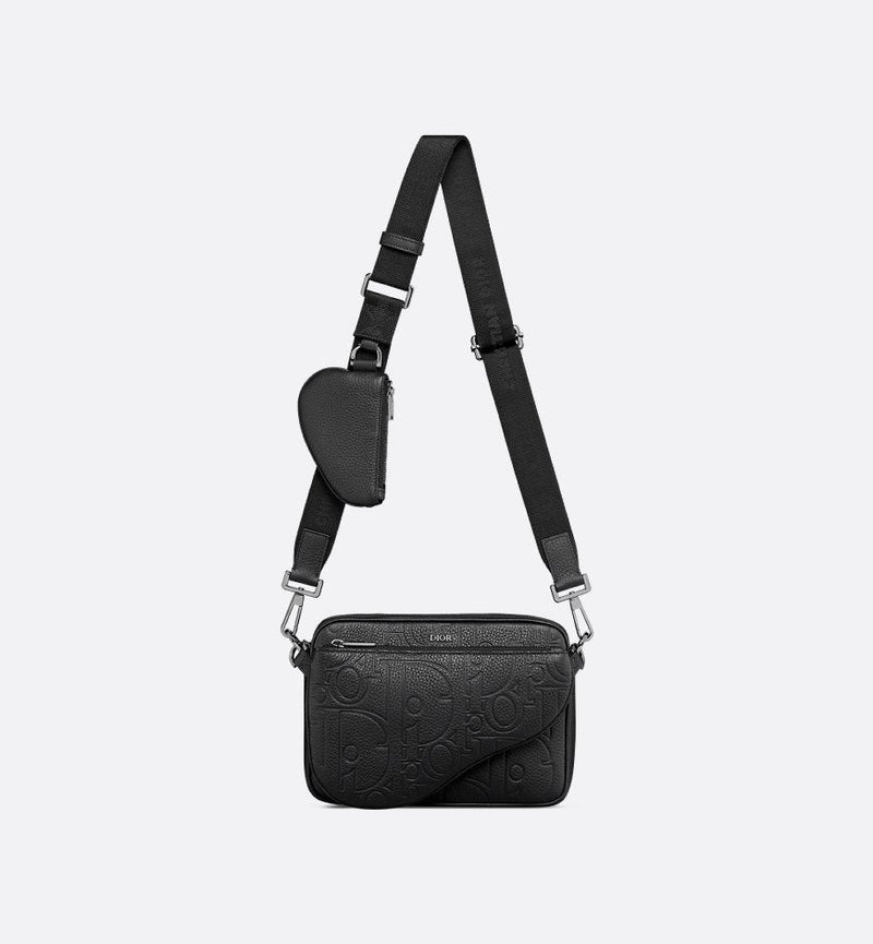Triple Pouch Saddle Cuir