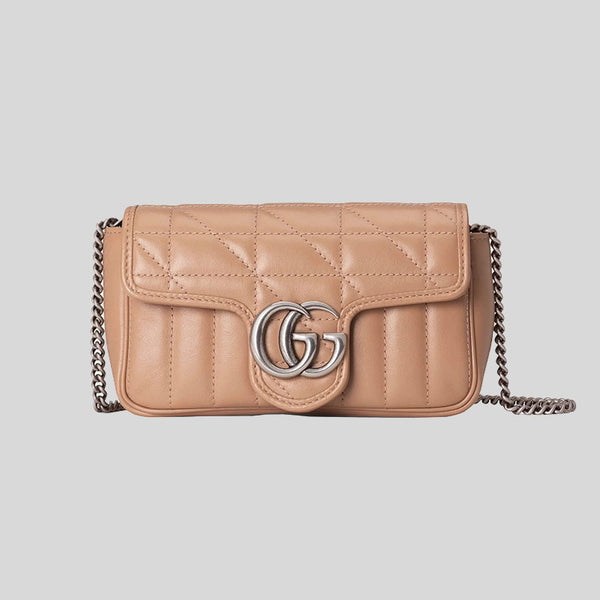 Gucci - Mini Sac à épaule GG Marmont Rose Clair