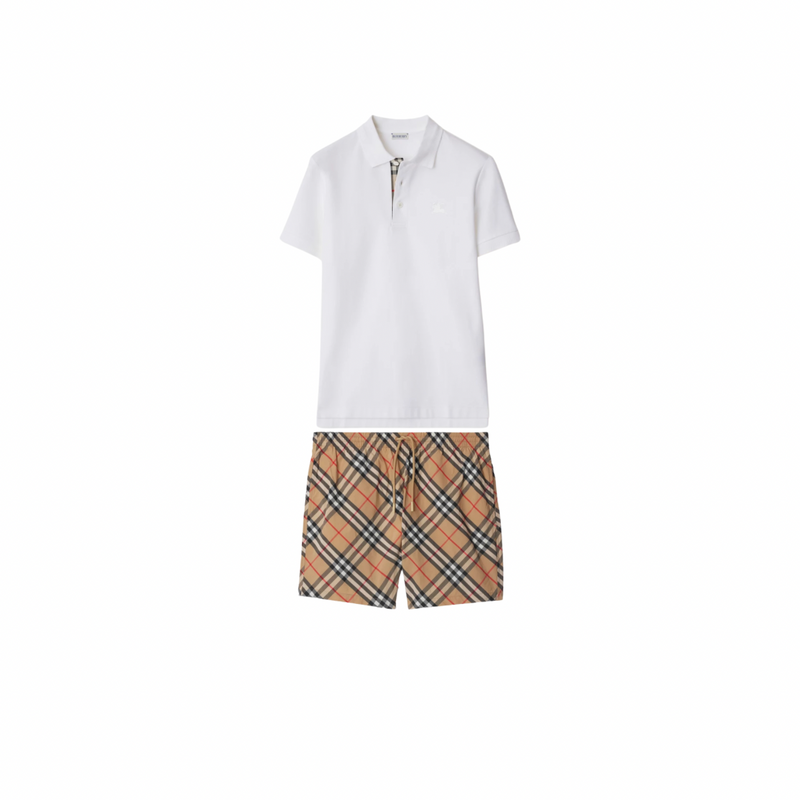 Burberry - Ensemble SHORT + T-SHIRT Blanc