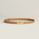 Hermès - Ceinture Kelly 18 Biscuit Noir Blanc