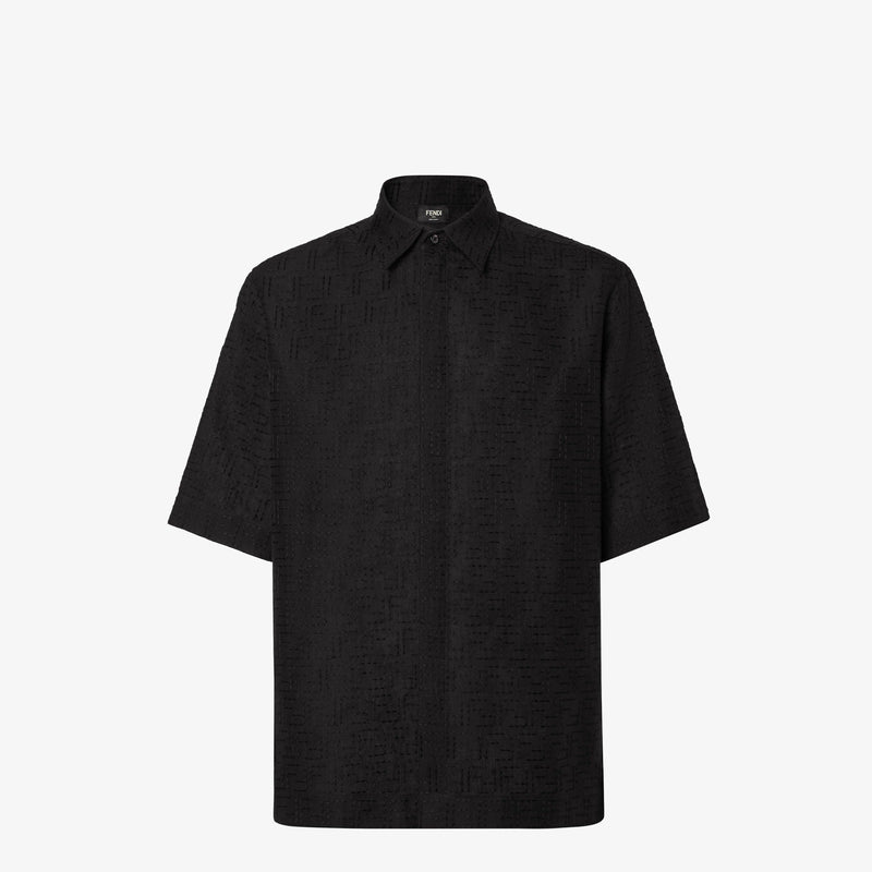 Fendi - Chemise en jacquard FF de lin Noir