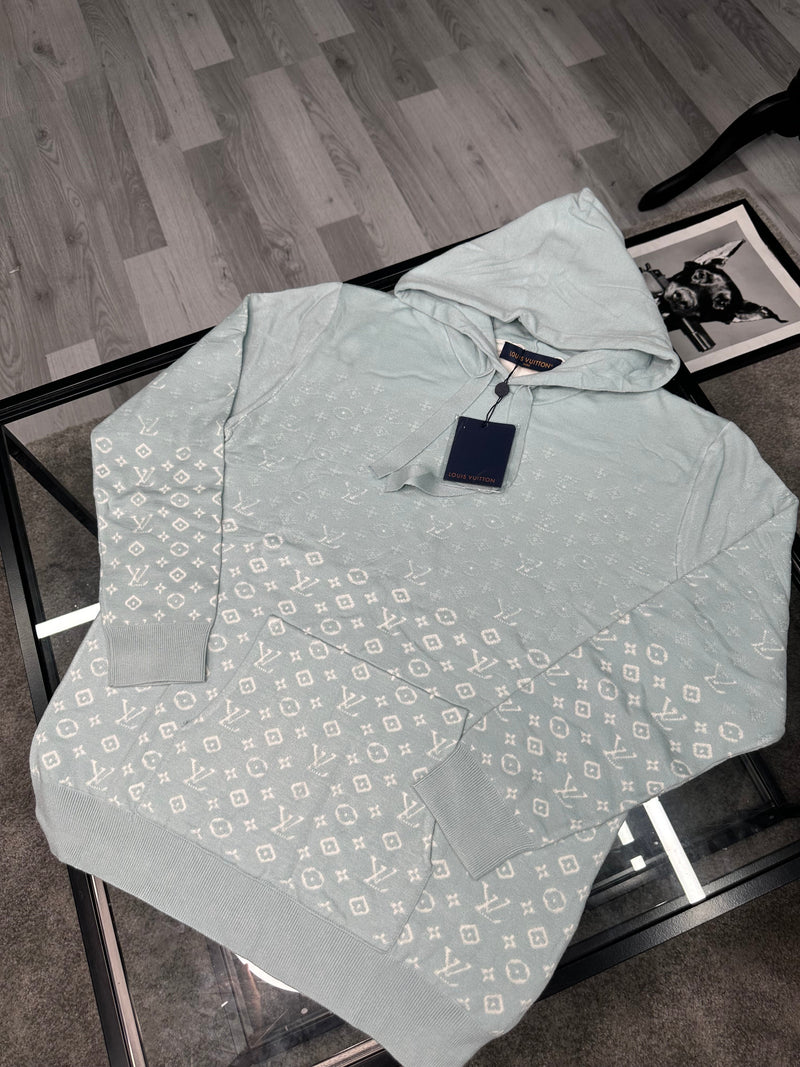 Louis Vuitton - Sweat à capuche monogramme LV Iconic Gris clair