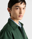 Prada - Chemise à manches courtes en coton technique Vert Billard