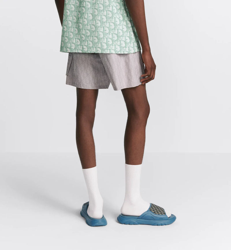 Dior - Short de bain Dior Oblique Toile technique Perle