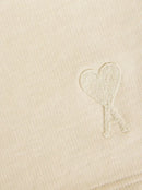 Ami - Short de sport à logo brodé Beige