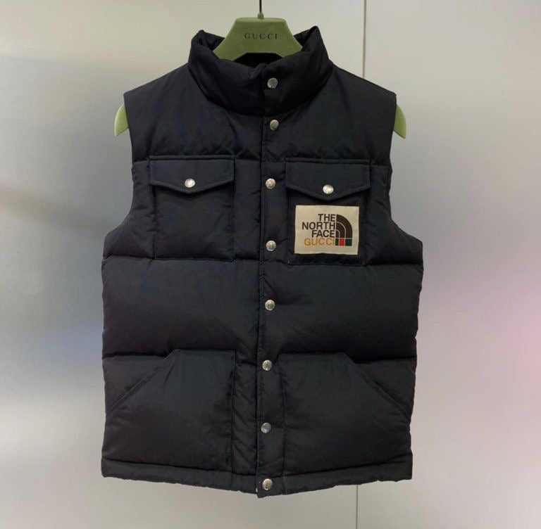 Gucci x TheNorthFace - Doudoune sans manche avec logo  Noir