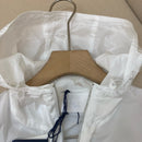 Prada - Coupe-vent en nylon avec plaque Prada Blanche