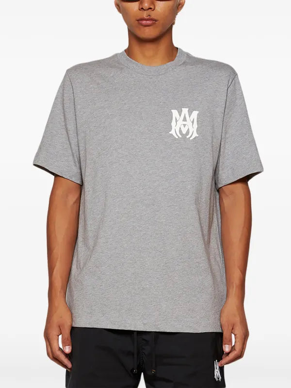 Amiri - T-shirt en coton à logo imprimé Gris