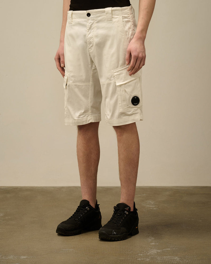 C.P Company - Short Cargo stretch sateen Gauze White