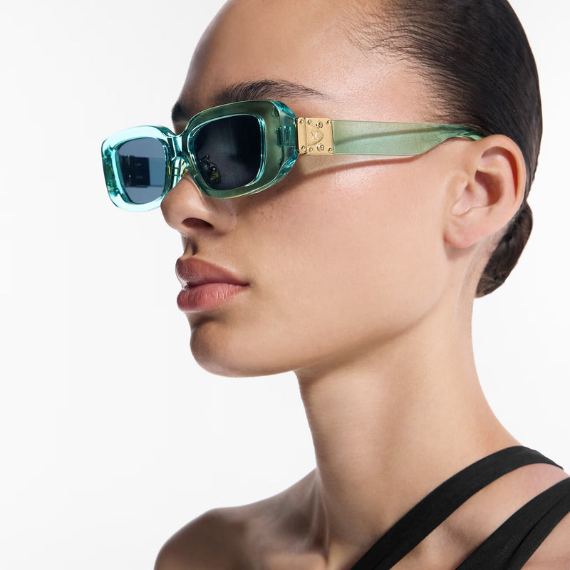 Louis Vuitton - Lunettes de soleil cat eye S-Lock Crystal Blue