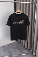 OFF-WHITE - T-shirt avec un design coloré et le logo "WHITE" avec des détails en couleurs vives au dos - Noir