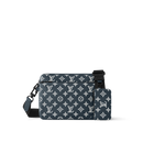 Sac Trio Messenger Bleu Nuit Blanc