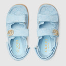 Gucci - Sandales avec Double G Bleu Clair