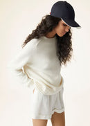 Loro Piana - Casquette Bleu Marine/Ivoire