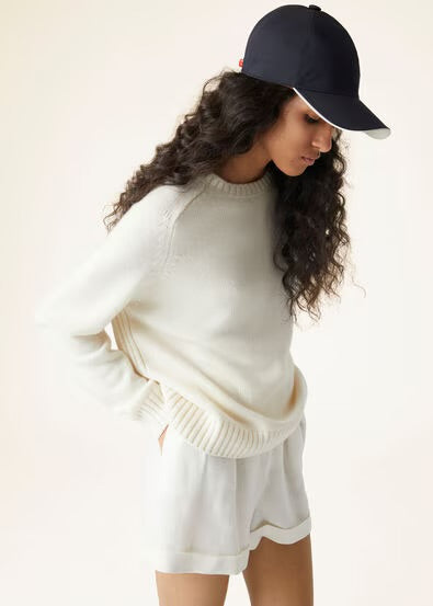 Loro Piana - Casquette Bleu Marine/Ivoire