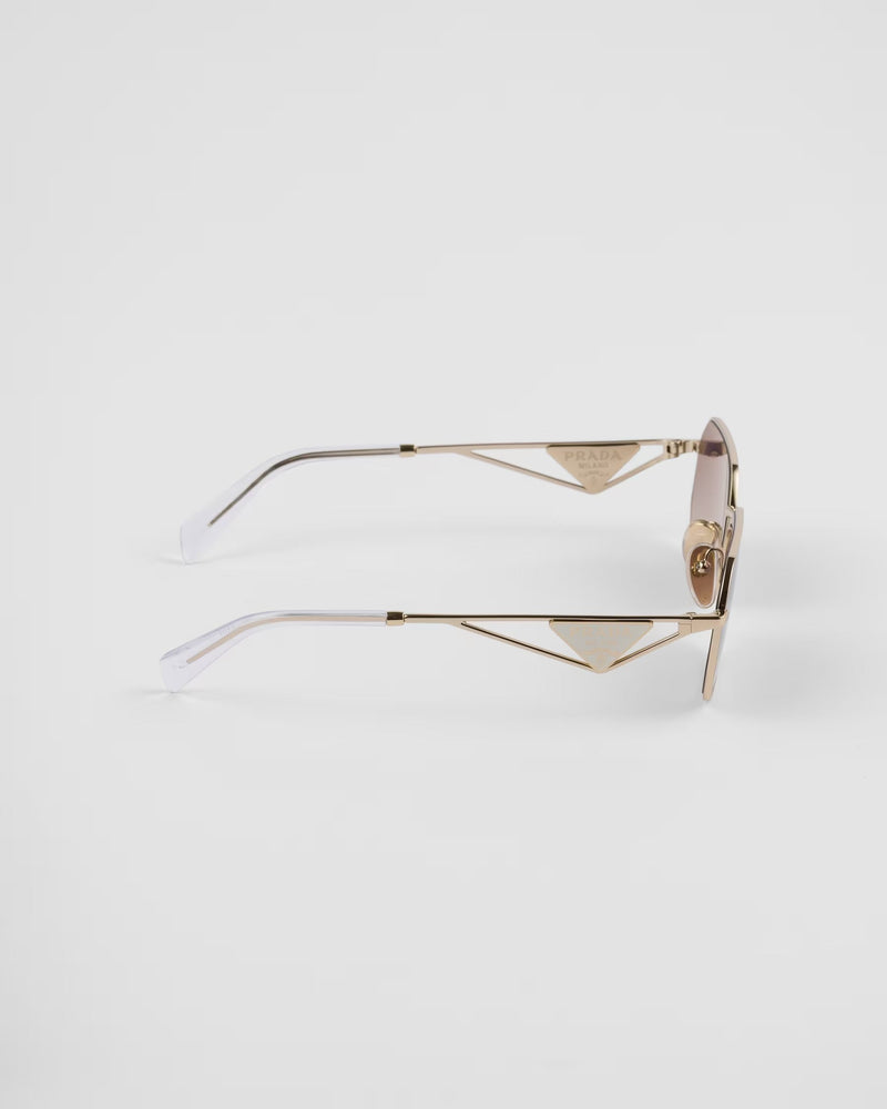 Prada - Lunettes De Soleil avec logo triangulaire Verres Iris Dégradés