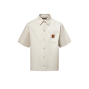 Louis Vuitton - Chemise manches courtes en soie mélangé Écru