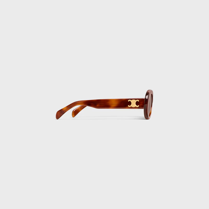 Celine - Lunettes De Soleil Triomphe 01 en Acétate Jaune Havana