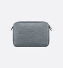 Triple Pouch Saddle Cuir Gris