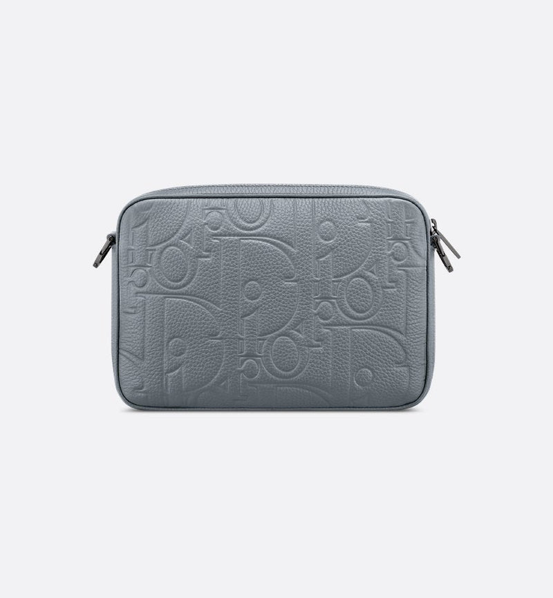 Triple Pouch Saddle Cuir Gris