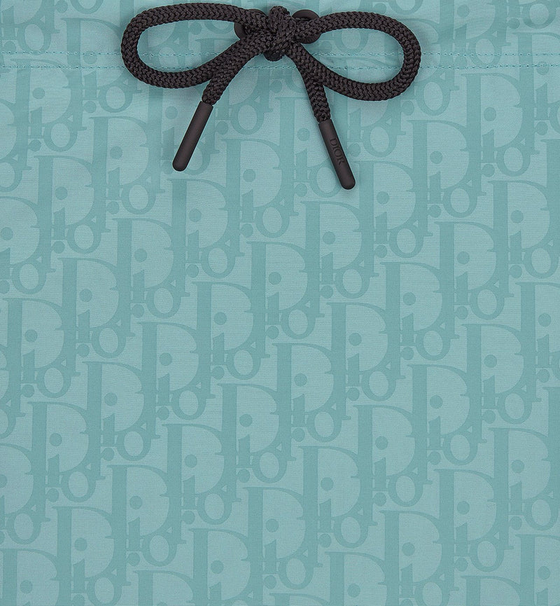 Dior - Short de bain Dior Oblique Toile technique Vert D’eau