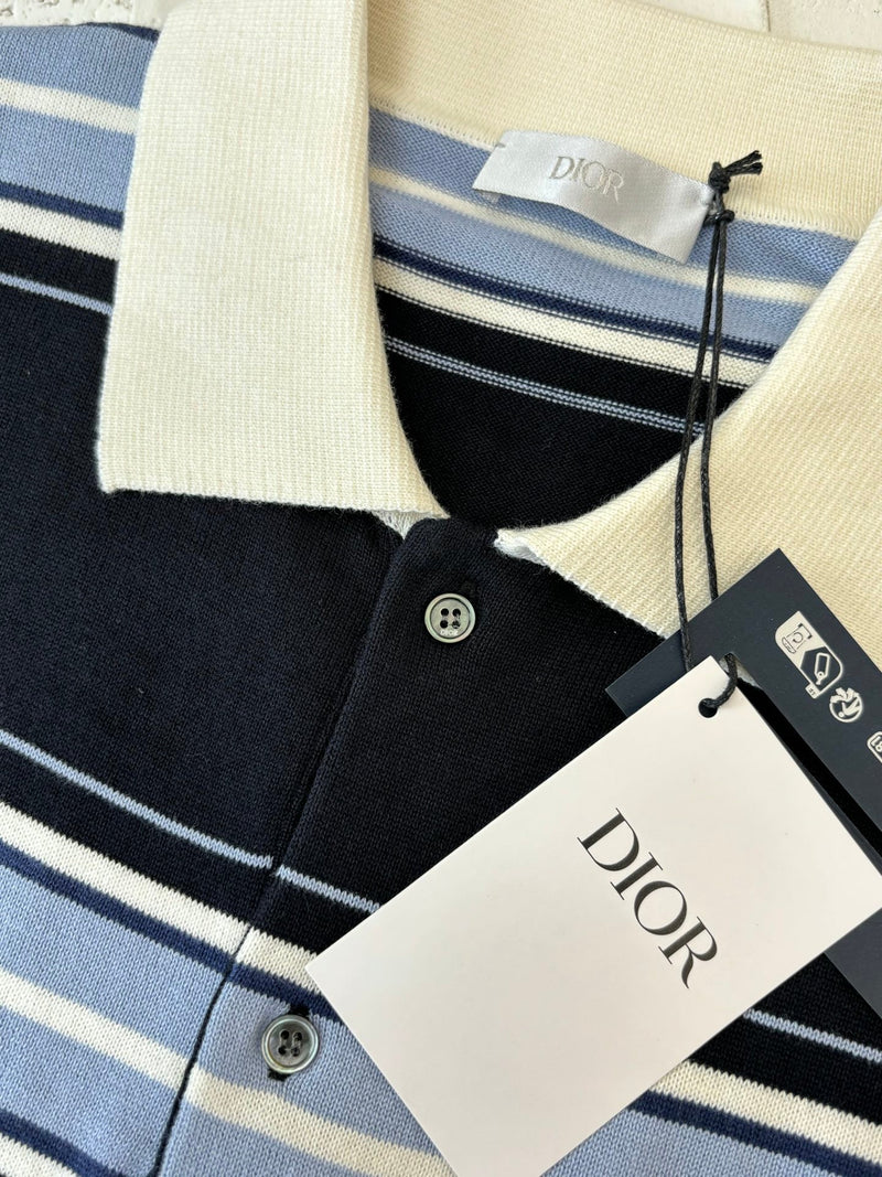 Dior - Polo Dior Rayures Blanc/Bleu