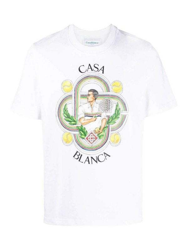Casablanca - T-shirt Over Tennis Blanc