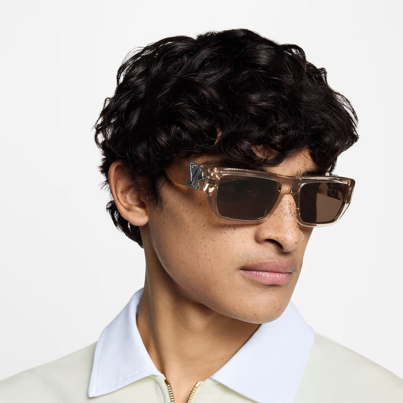 Louis Vuitton - Lunettes de soleil carrées basses LV Flower Marron