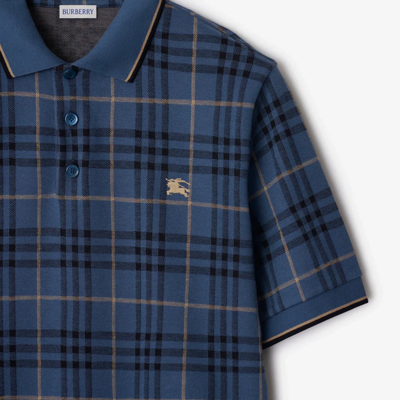 Burberry - Polo en coton Check Bay
